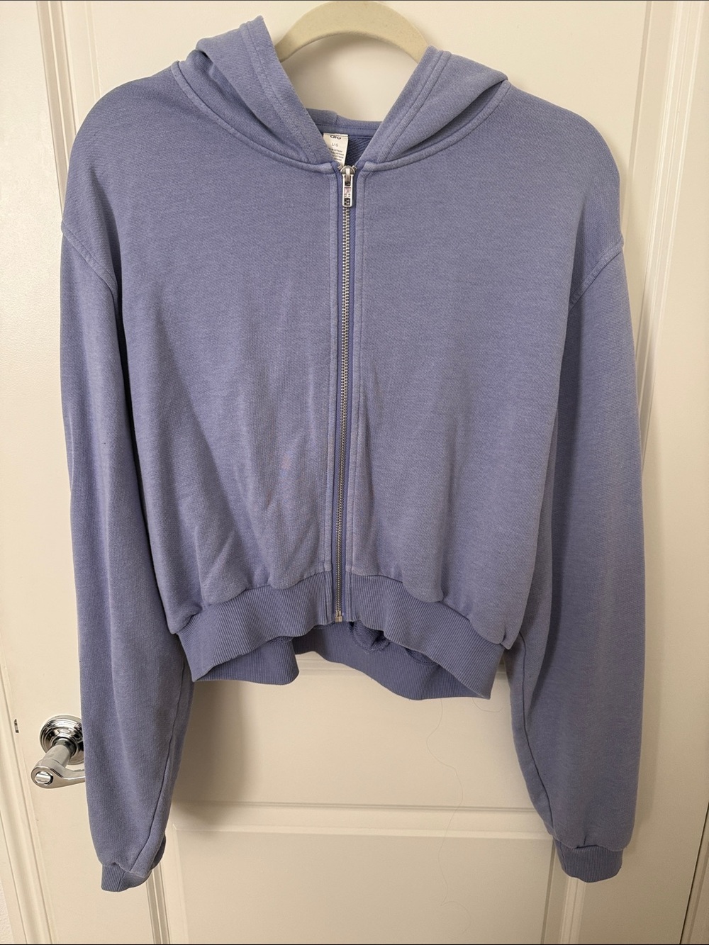 ALO Yoga Lavender Zip Hoodie Sweater